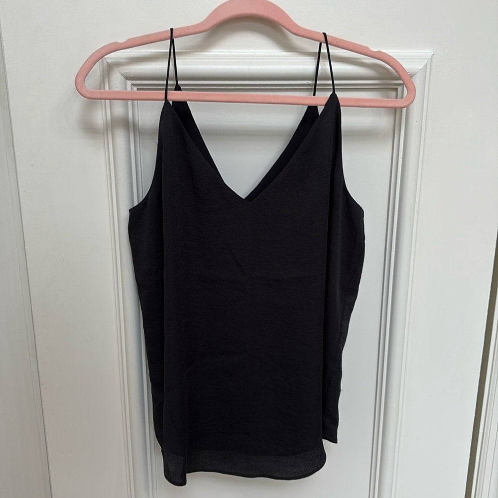 Express Black V-Neck Spaghetti Strap Cami Tank Top - Size S